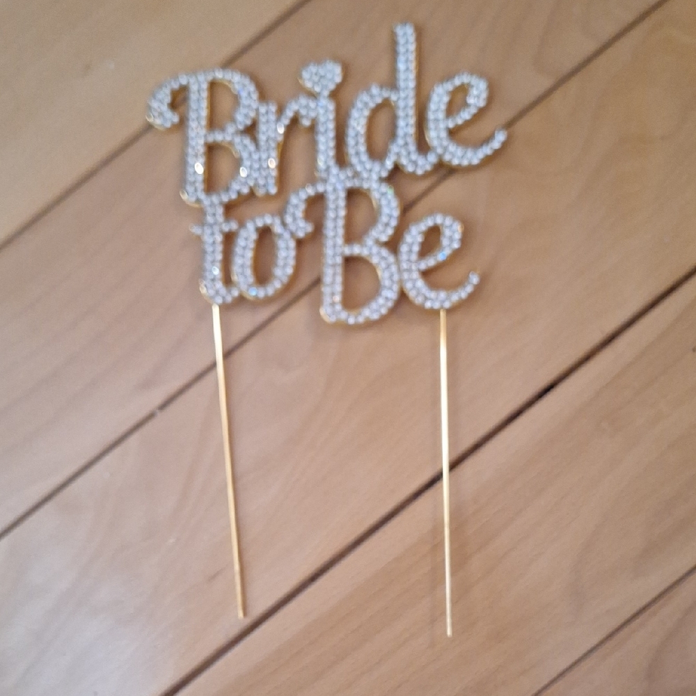 Gold Bride to Be Cake Topper